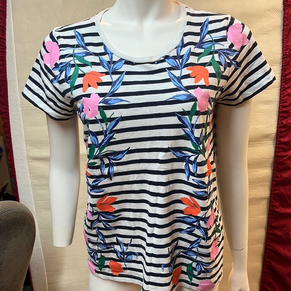 Medium J. Crew Floral Collector Tees